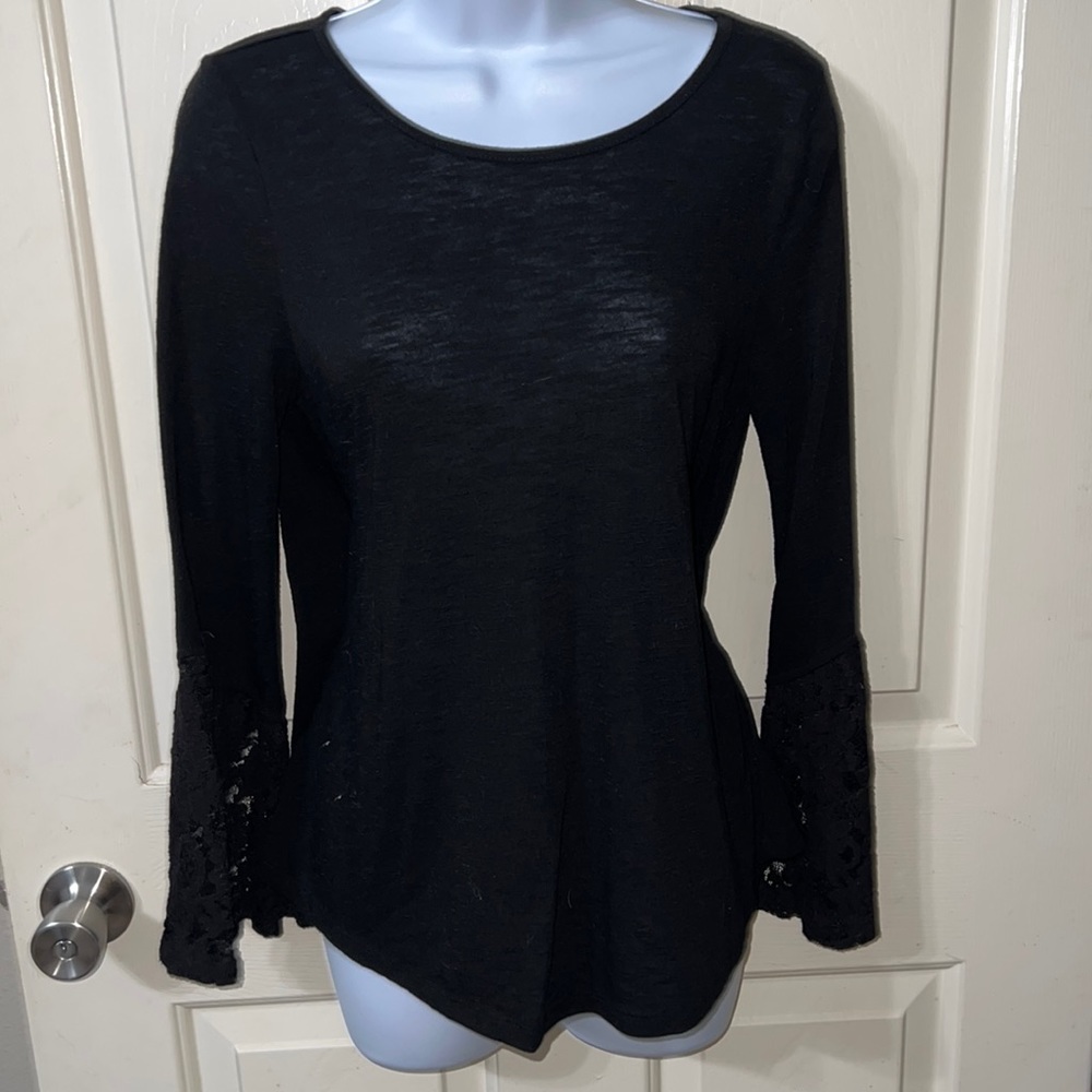 Altar’d state Black Long Sleeve Crochet